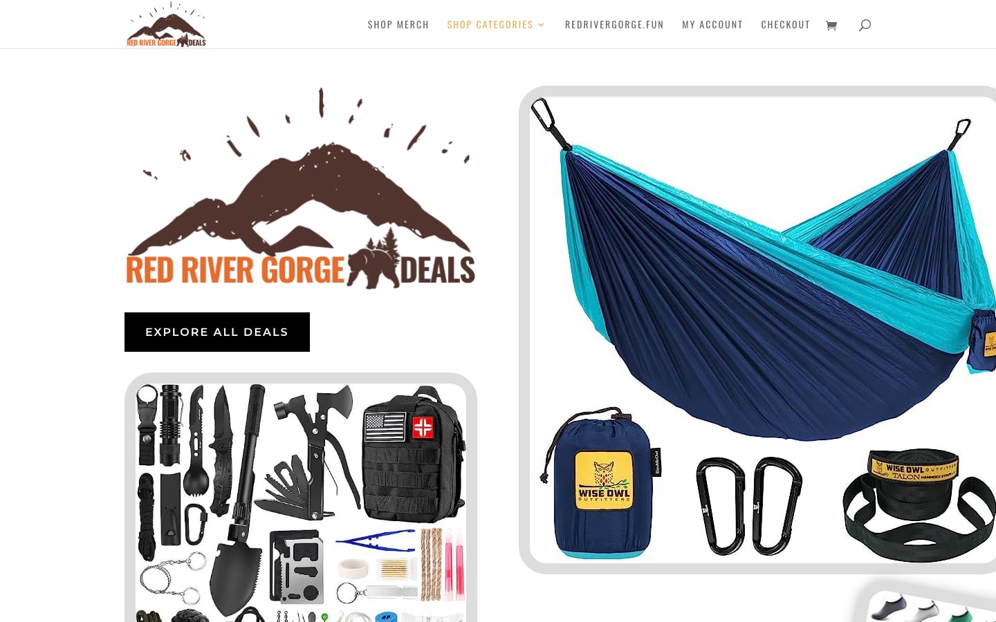 Red River Gorge Deals website homepage